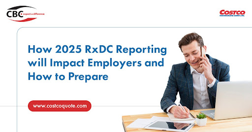 Employer reviewing healthcare data for RxDC reporting