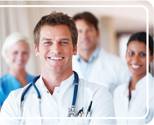 A group of doctors and nurses