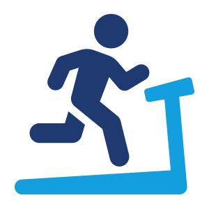 man on treadmill icon