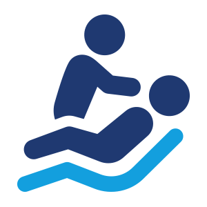 person in a dentist chair icon