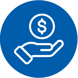 Hand holding money icon