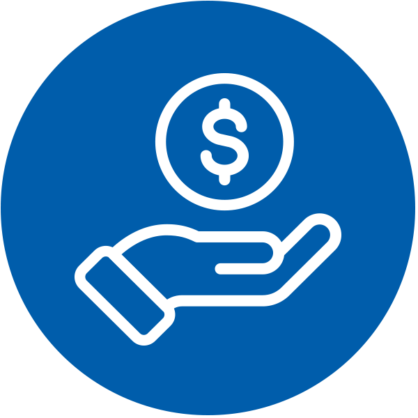 Hand holding money icon