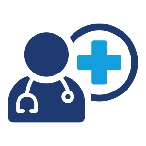 Doctor with health cross icon